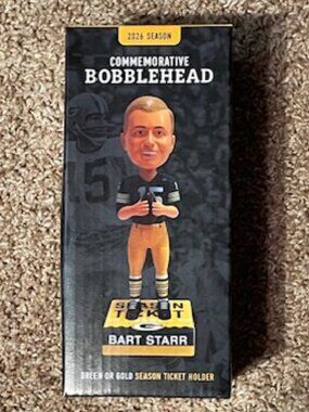 Green Bay Packers Limited Addition 2026 Commemorative Bart Starr Bobblehead – NW
